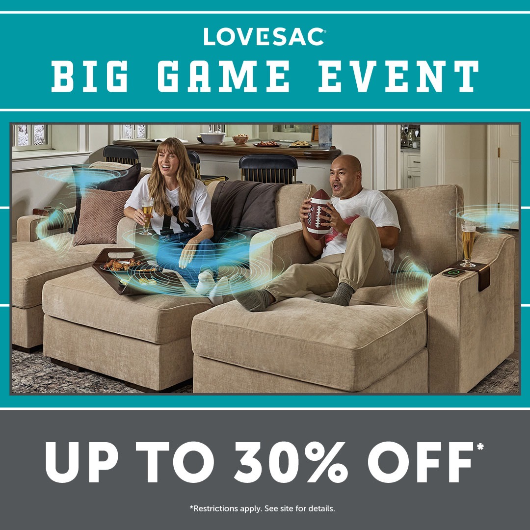 Big Game Event Up to 30% Off* – Lovesac icon
