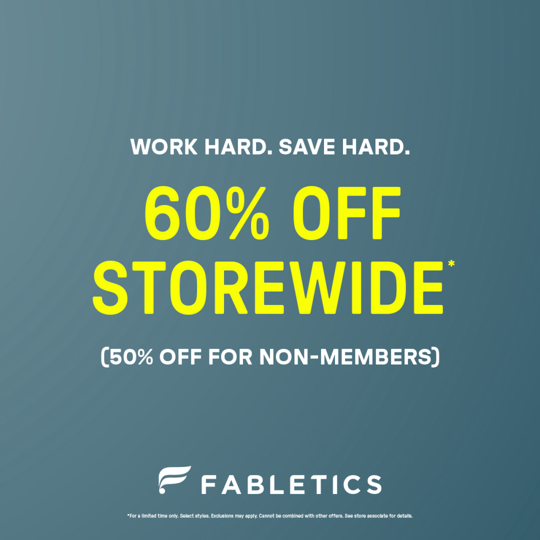 Work Hard. Save Hard. 60% OFF STOREWIDE* (50% OFF FOR NON-MEMBERS) icon