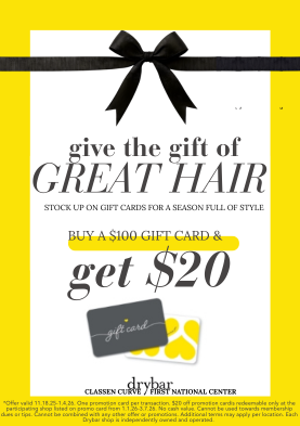 Drybar Holiday Gift Card Promotion icon