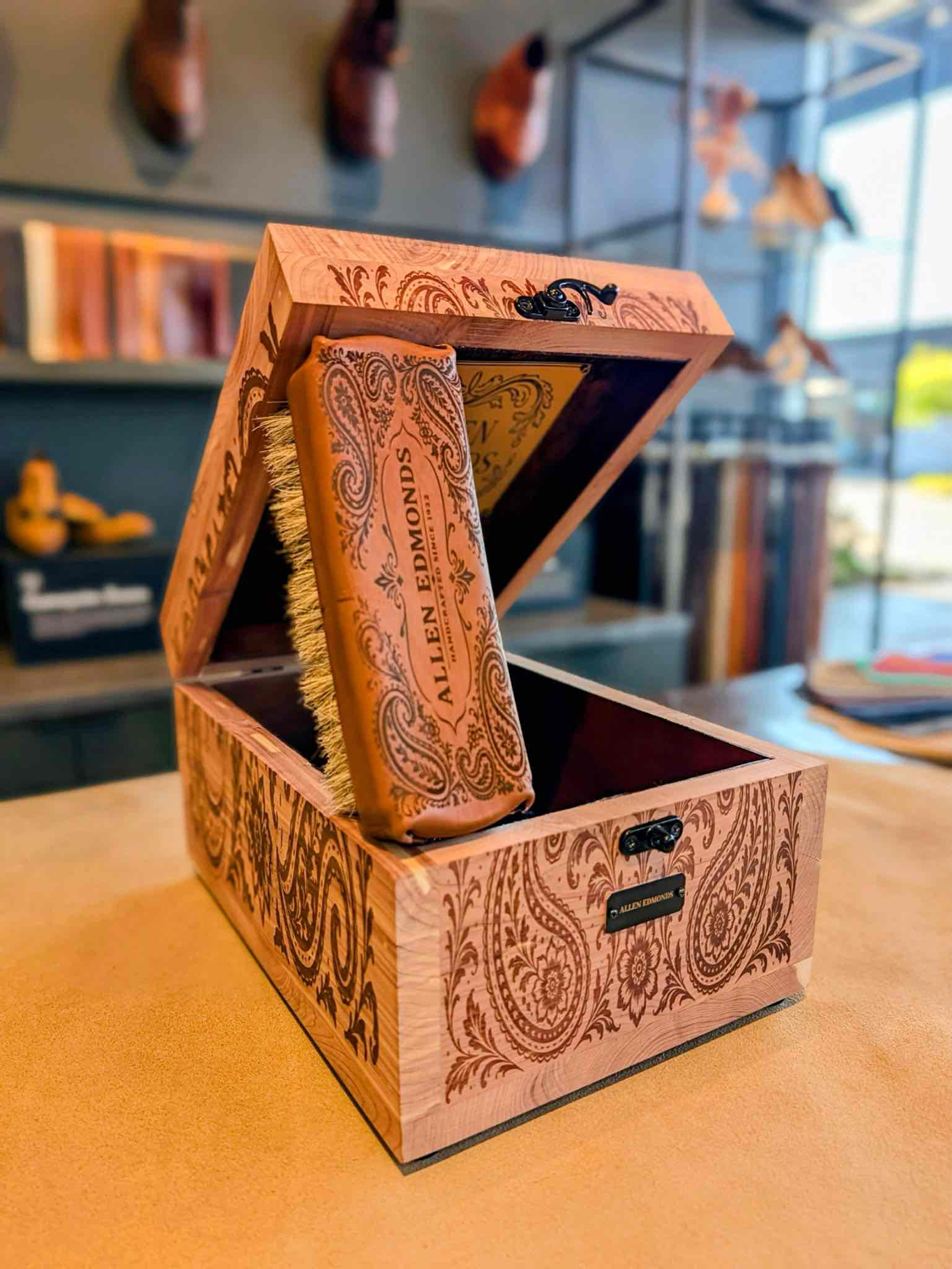 WIN a 1 of 1 Custom Cedar Box + Brush