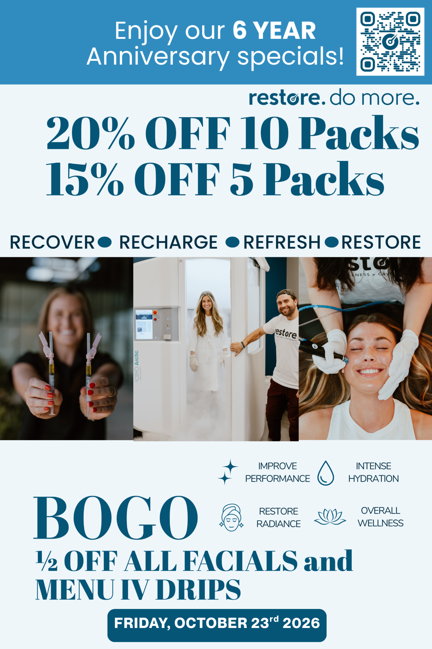 Restore Hyper Wellness 6 Year Anniversary